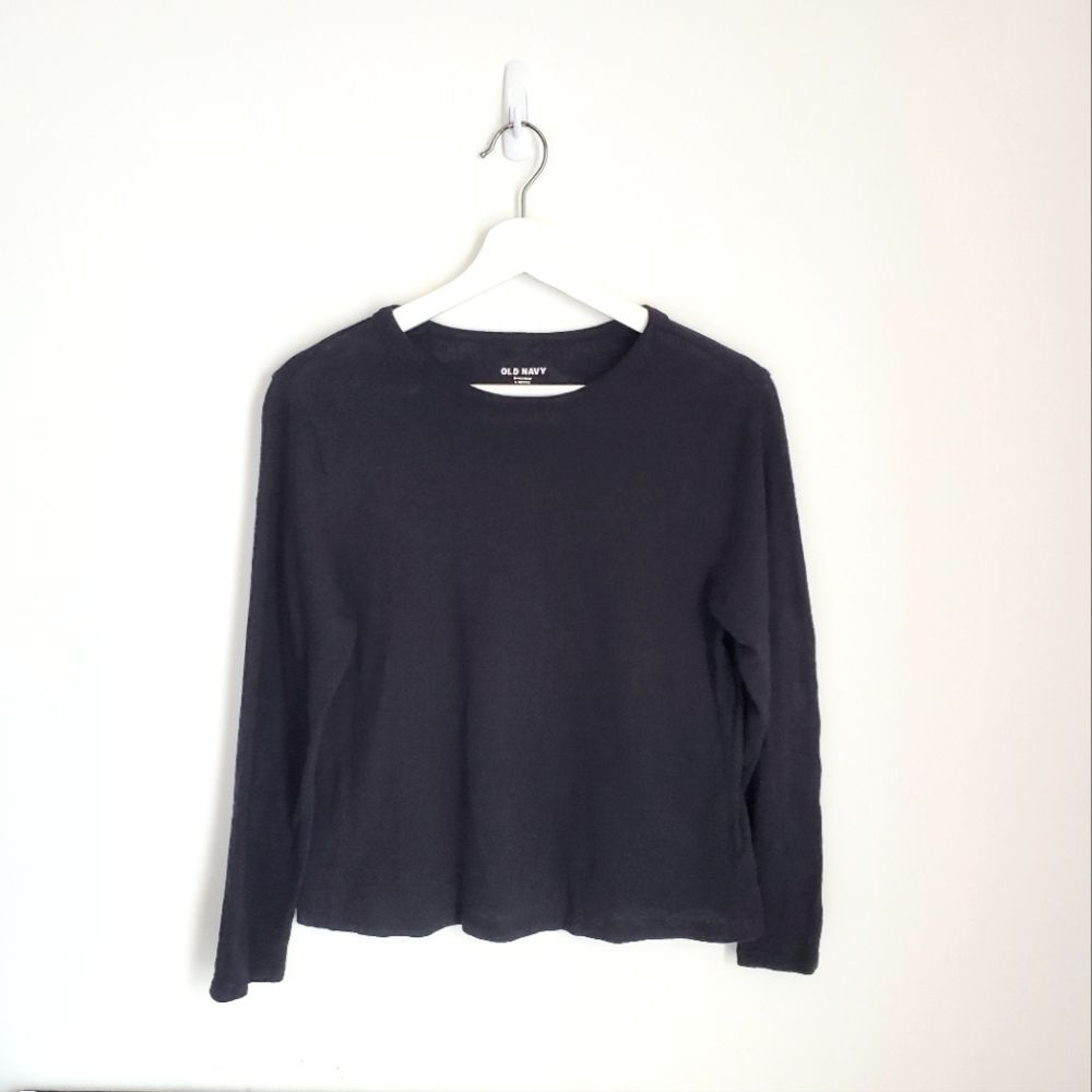Old Navy Everywear Black Long Sleeve Cotton Top Size SP